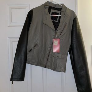 Black & Grey Yoki Leather Jacket